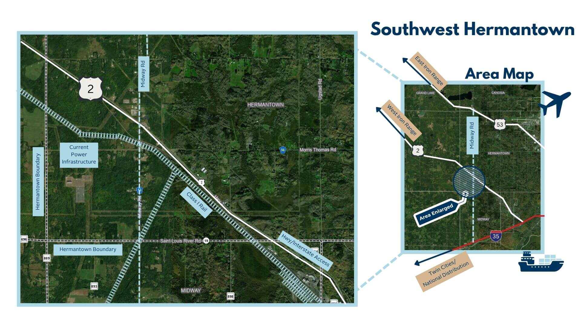 Hermantown Data Center Location Map