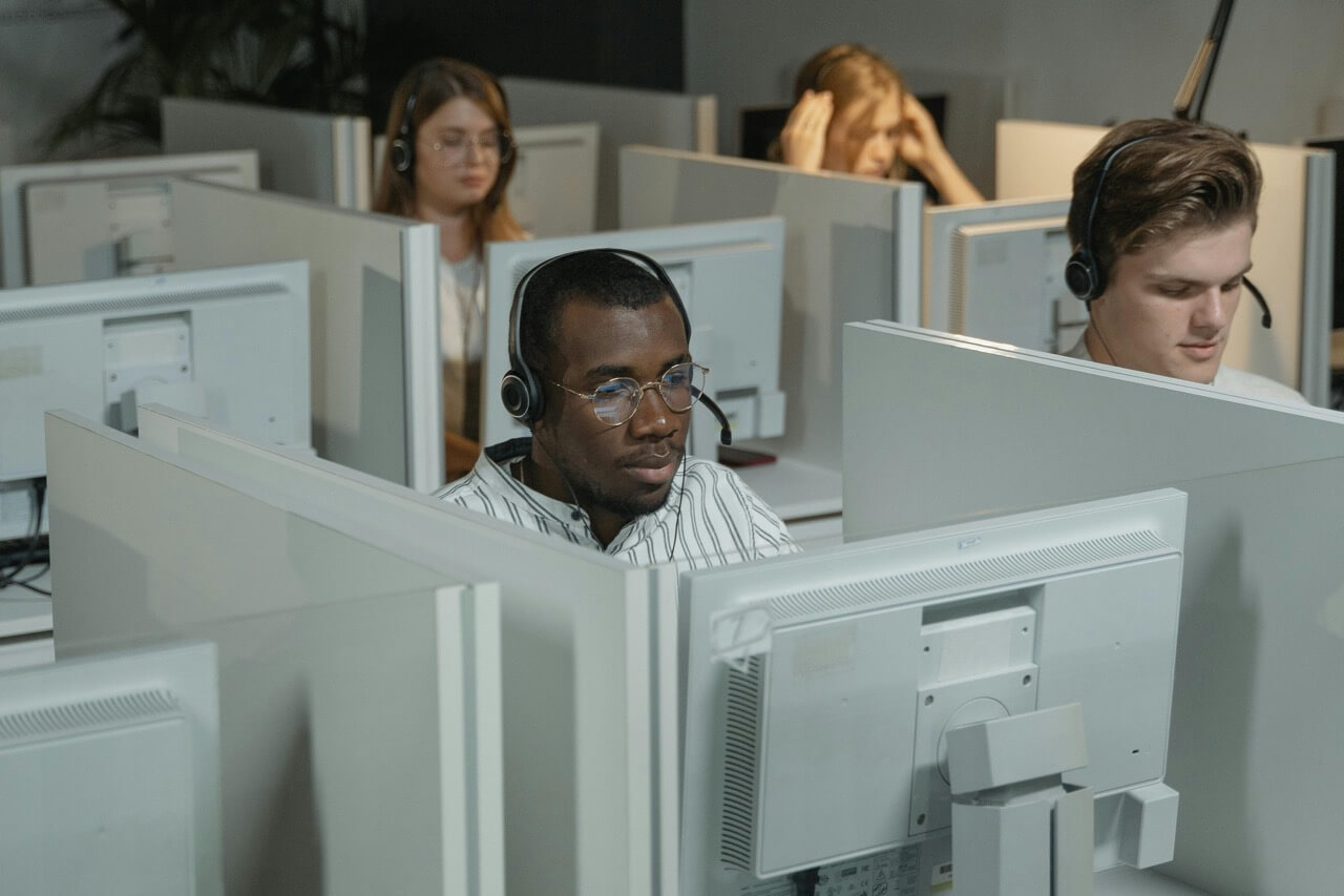 Man working at computer
